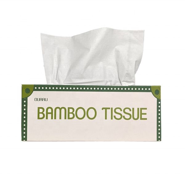 Boxed Tissue 100% Pure Wood Bamboo Pulp Face Towel Customized logo 2/3 Layer Tissue