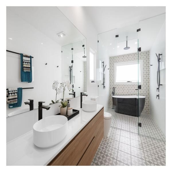 Apartment Bathroom Vanity Combo with Mirror Customized Waterproof Modern Cabinets