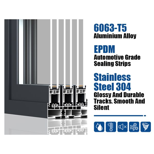 New Popular New Design High Quality Movable Screen Panels Slim Frame Sliding windows