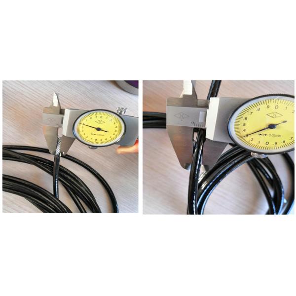 7x19 4mm-6mm Gimnasio Cable de cable de cable negro TPU recubierto para equipos de fitness