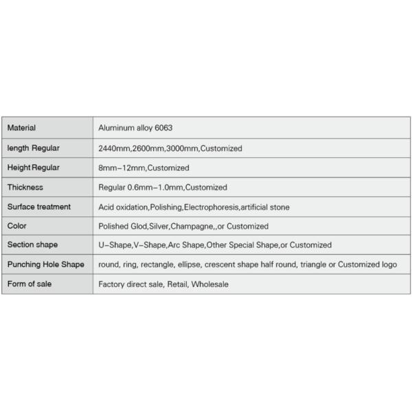 Ángulo industrial de aluminio sacado Al6063 del perfil para el ribete de la alfombra