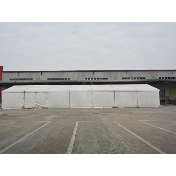 Double PVC Aluminum Warehouse Storage Tent Anti UV 102km/H Wind Load