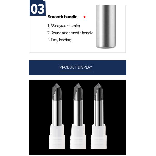 Шамферная конечная мельница 90° 2-12мм 2 флейта Шамферная резалка маршрутизатор Бит Алюминий/медь/металл