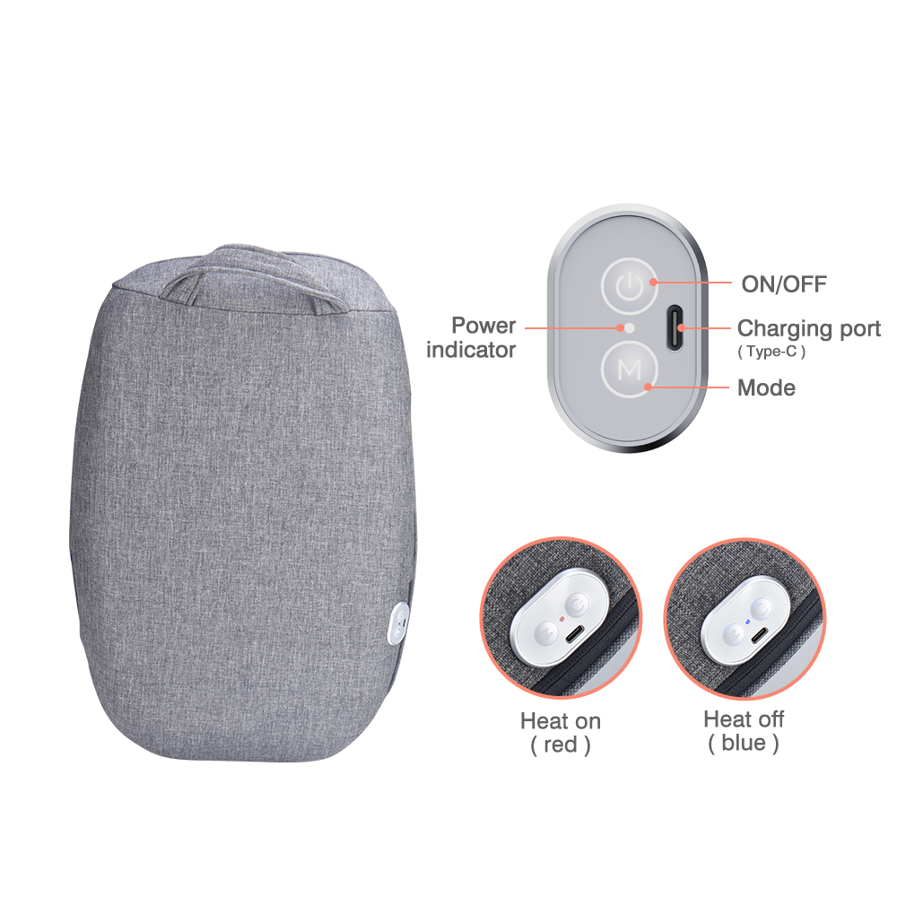 Shiatsu Lower Back Stretcher Vibrating Heating Massager Back Lumbar Support Therapy Massager