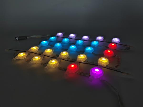 Ecrã de grade LED IP67 de moda exterior SMD3535 Fonte de luz pontual com distância do centro de 20 mm