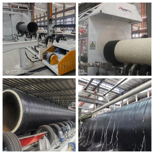 HDPE ポリウレタン スプレーフォーム断熱パイプマシン 500-1600mm