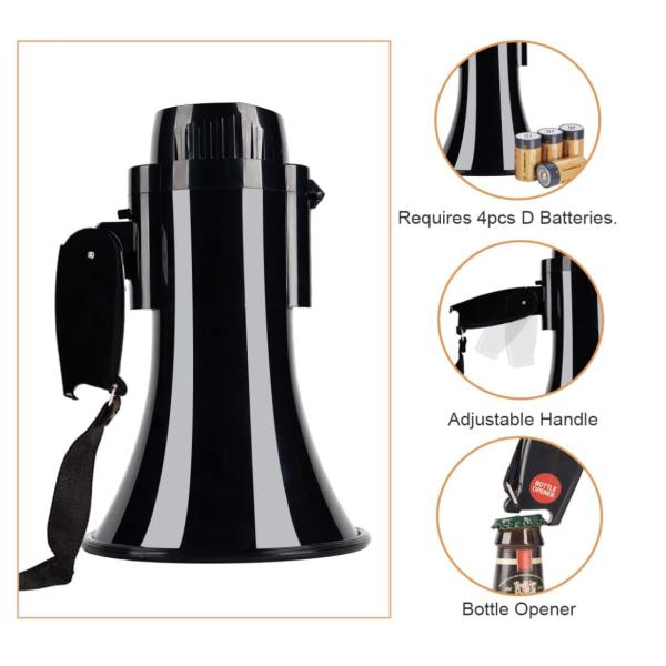 Red Portable Military Megaphone 155 X 255MM