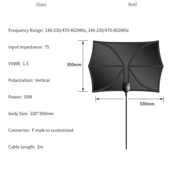 Área interna 5g 4k Yagi Área externa para conecção 75 Ohm Adaptador de cabo digital exterior Antenna de TV de ouro
