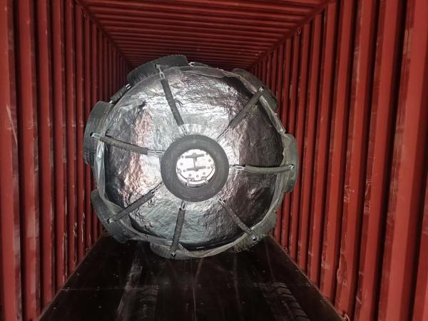 2X4m Foam Filled Fender With Chain Net 70kg/M³ Density 19mm Polyurea Thickness