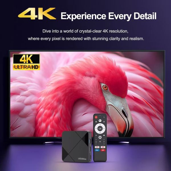 H96 Max Android 14 Set Top Box 8k Ultra HD Streaming Media Player Wifi 6