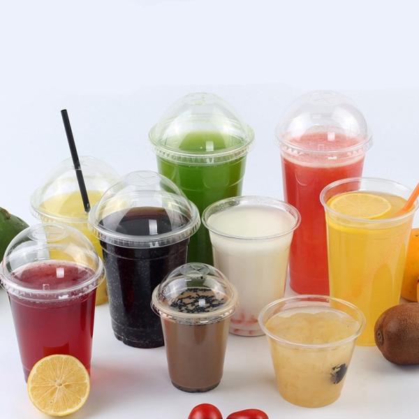 Capa de copa de plástico desechable de tapa de cúpula tapa de 80 mm 90 mm de plástico PLA tapa de cúpula