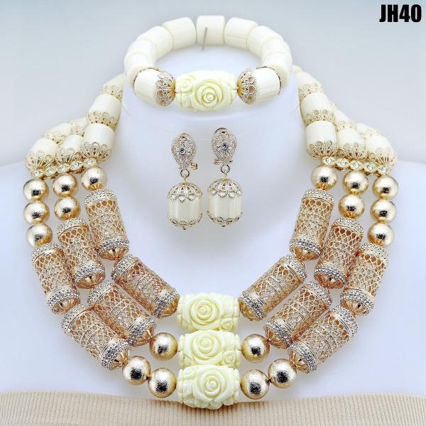 Supoo african beads jewelry sets Senegal/Ghana/ Nigerian handmade jewelry for wedding bridal