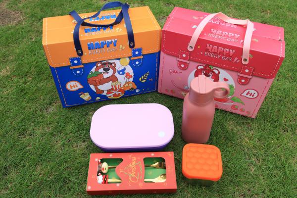 Premium Stainless Steel & Silicone Lunch Set For Kids And Families – 4-in-1 Combo With Bento Box, Bottle, Snack Cup, And Animal Cutlery Wholesale