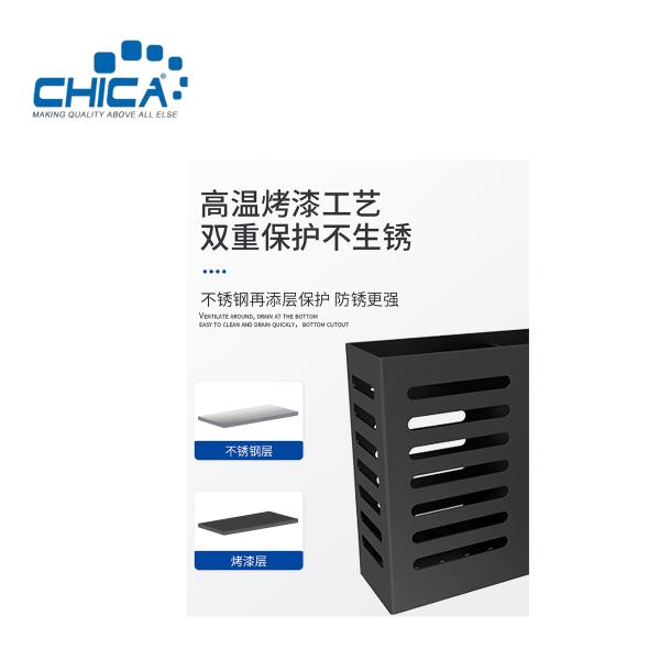 Wholesale Black Kitchen Knife Rack with Hooks for Kitchen Storage