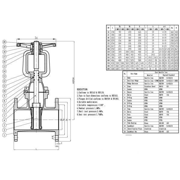 Operación fácil resistente de levantamiento de Seat del tronco de la válvula de puerta de la agua ligera de señal