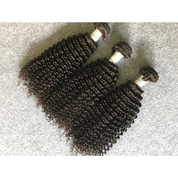 Grade 8A Virgin Peruvian Human Hair Weave / Kinky Curly Hair Extensions