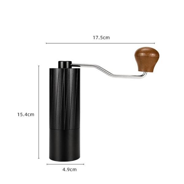 Adjustable Aluminium Alloy Manual Burr Hand Coffee Grinder For Travelling