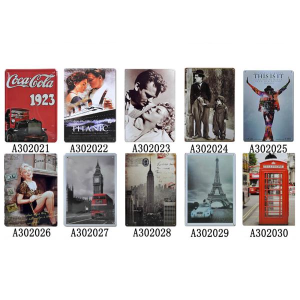 Durable Daily Household Items Tinplate 3020 Iron Decorative Paintings For Living Room
