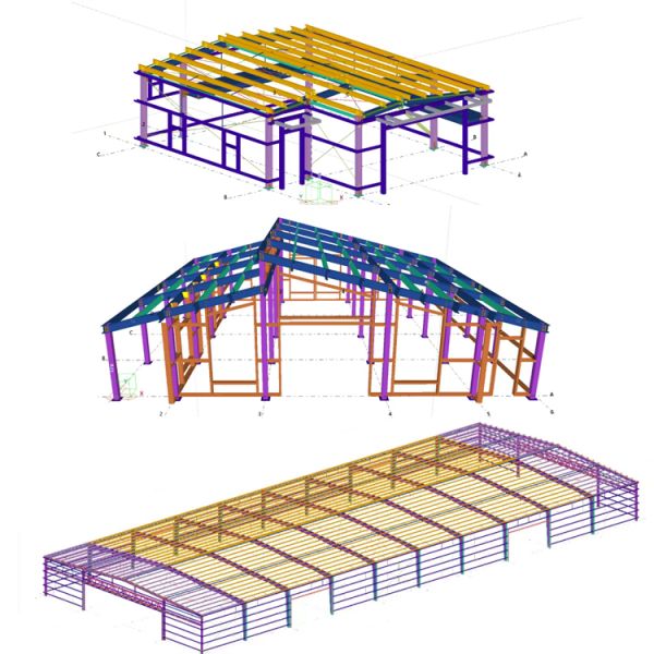 High Strength Steel Frame PEB Steel Building Multipurpose Pre Engineered Metal Building