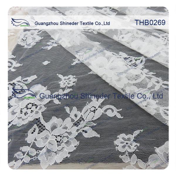 Countless flowers  3*1.5m size  100% nylon chantilly lace fabric for Wedding dress