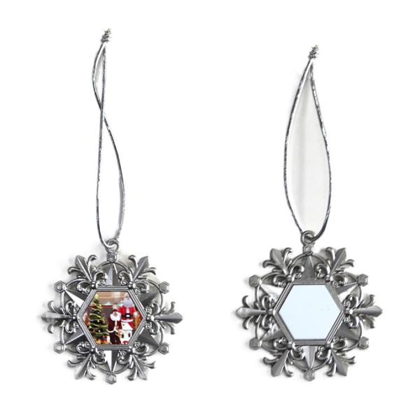 Personalized Sublimation Aluminium Hanging Christmas Decorations Metal Sublimation Christmas Ornament Blanks