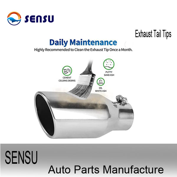 customizable Silver 2 Inch Inlet Exhaust Tip Tailpipe Ends wear resistance