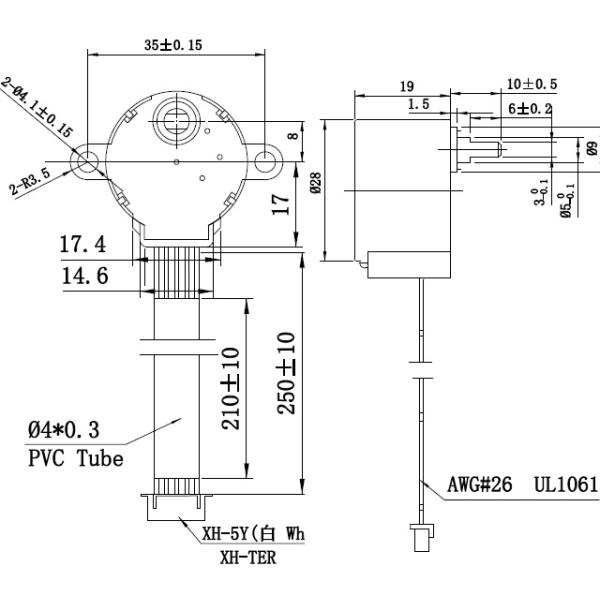 28BYJ48 зацепило коэффициент 1:64 мотора шестерни Stepper мотора 5V 12VDC для автоматического замка