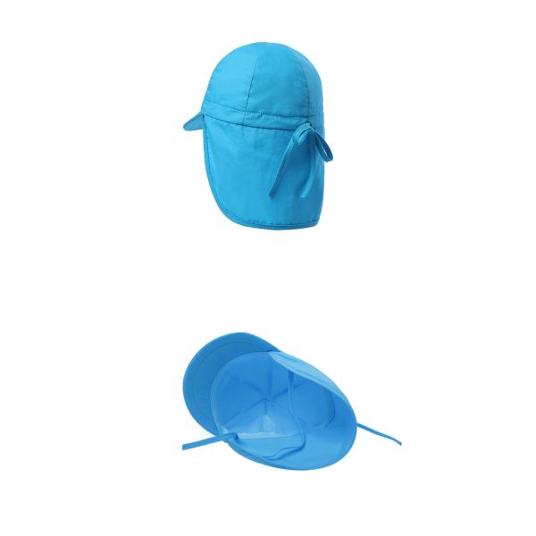 Blue Color Adjustable Childrens Bucket Hats UPF 50+ Sun Protection
