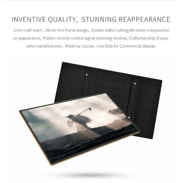50 Inch 65 Inch 350cd/M2 Wall Mounted LCD Display For Advertising