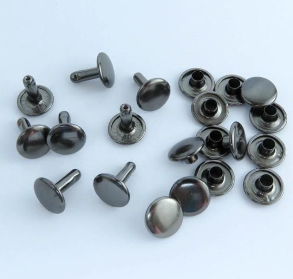 9 12 14 Flat Head Solid Copper Leather Rivets And Burrs Complying With ISO9001 2015