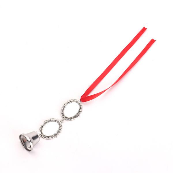 Custom Christmas Decoration Double Charms Bell Metal Xmas Pendent Sublimation Christmas Ornaments
