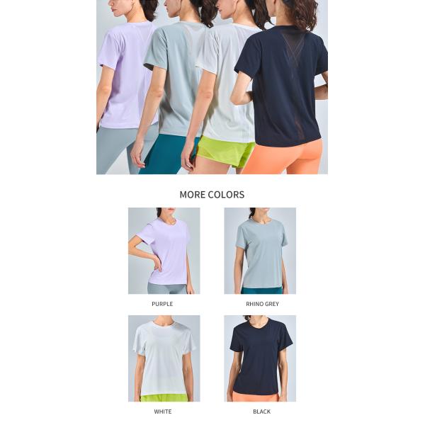 Short Sleeve Mesh Patchwork Shirts Breathable Crew Collar Workout T Shirts