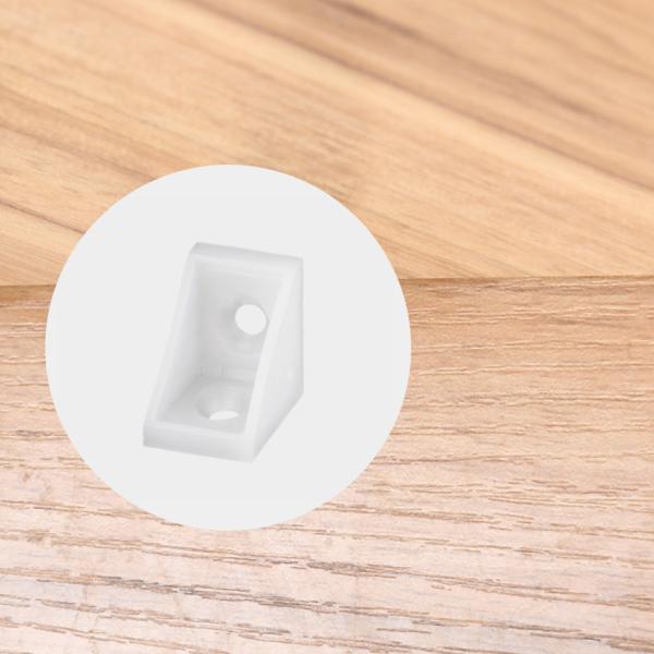 10*10 mm Brackets de canto de plástico, Fittings para móveis de embalagem plana para móveis de painel