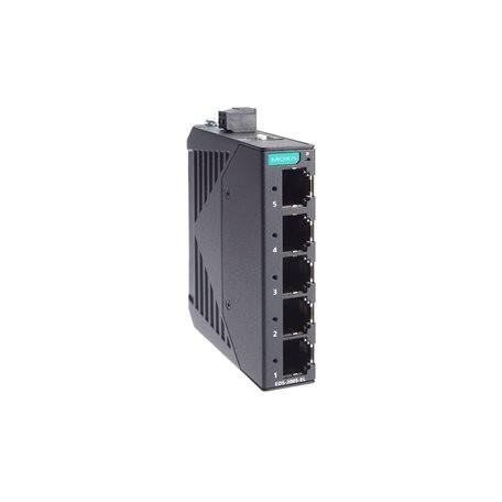 5-port entry-level unmanaged Ethernet switches with metal housing  Moxa EDS-2005-EL Series switch