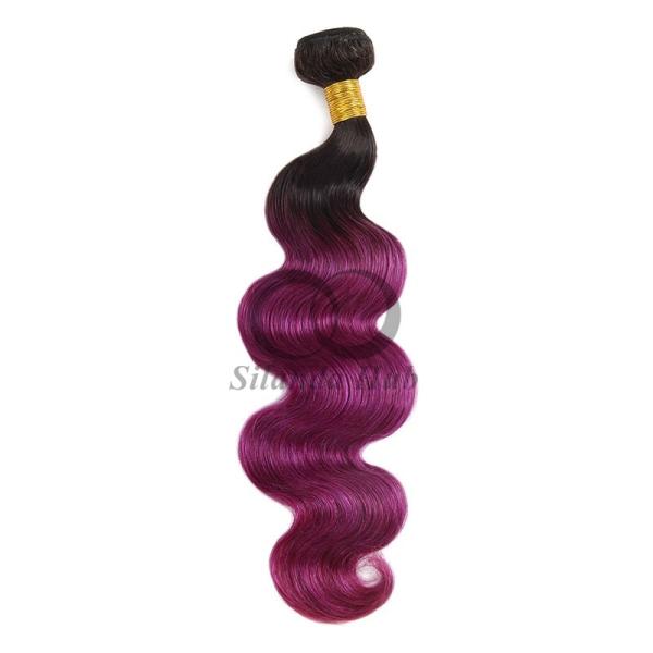 #T1B/Purple Body Wave Remy Human Hair Bundles Sew In Weave Bundles Brazilian Bundle Deals
