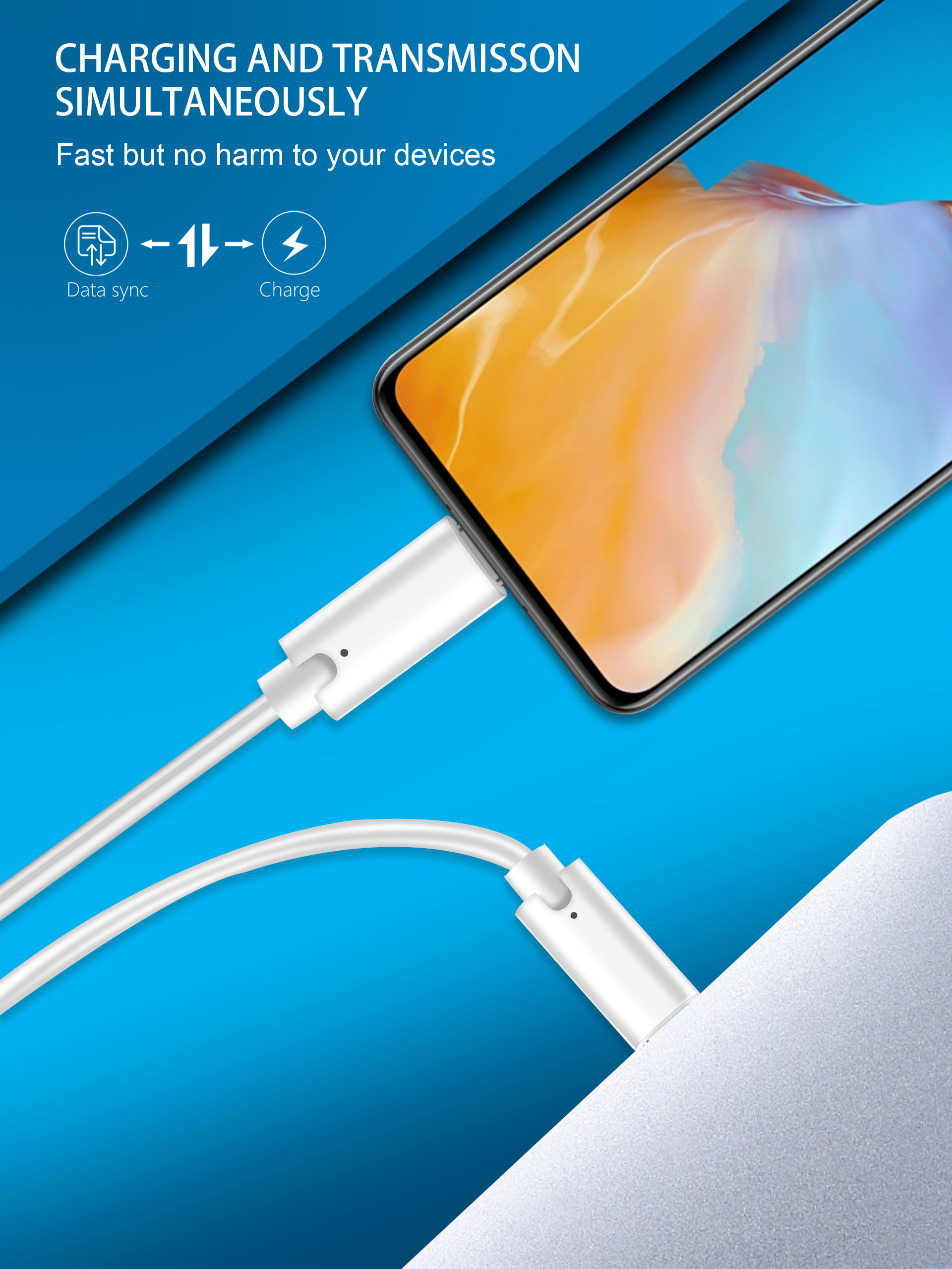 Тип кабель Usb 3,1 Gen2 10Gbps c, 100W кабель PD 2M 4k Uhd