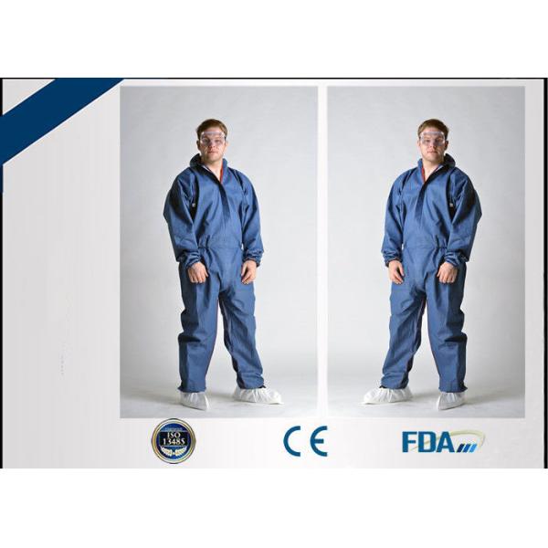Breathable Tyvek Disposable Coveralls For Dust / Particle / Virus Prevention