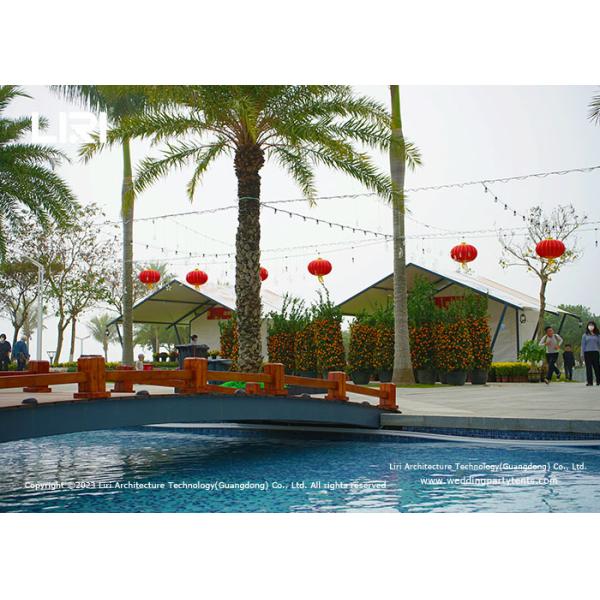 Custom PVDF membrane Safari Nomadic House Tents For Flower Market With Logo