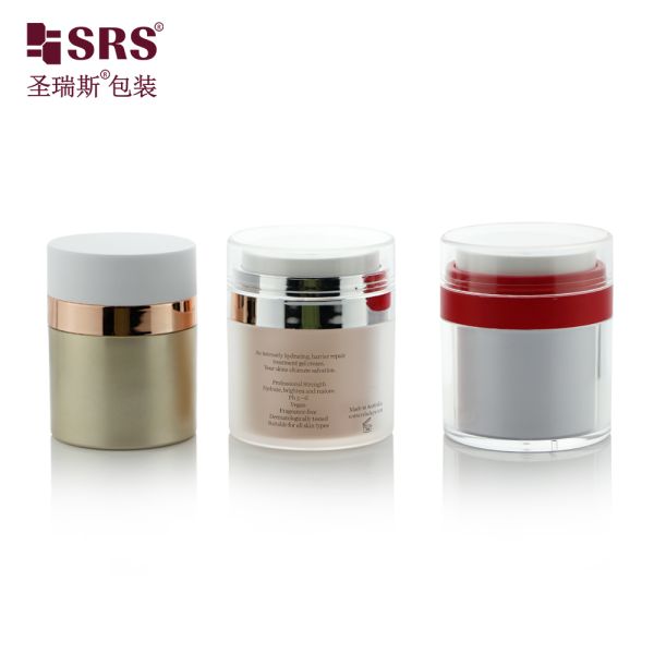 A100-1 15ml 30ml 50ml Acrylic Airless Jar Container Replaceable Facial Cream Jars Painted Color Logo Printing