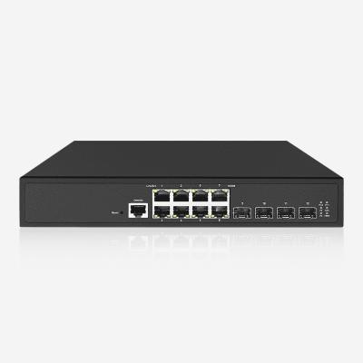 4 SFP + 10GB Switch de rede camada 3 Suporte PoE de gerenciamento com 8 portas Poe RJ45