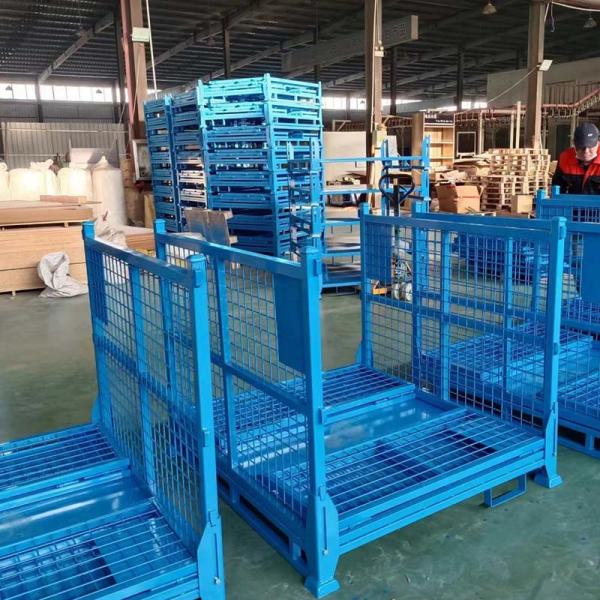 Boîte à matériaux Boîte à palettes en acier pour les pièces industrielles et le stockage en entrepôt