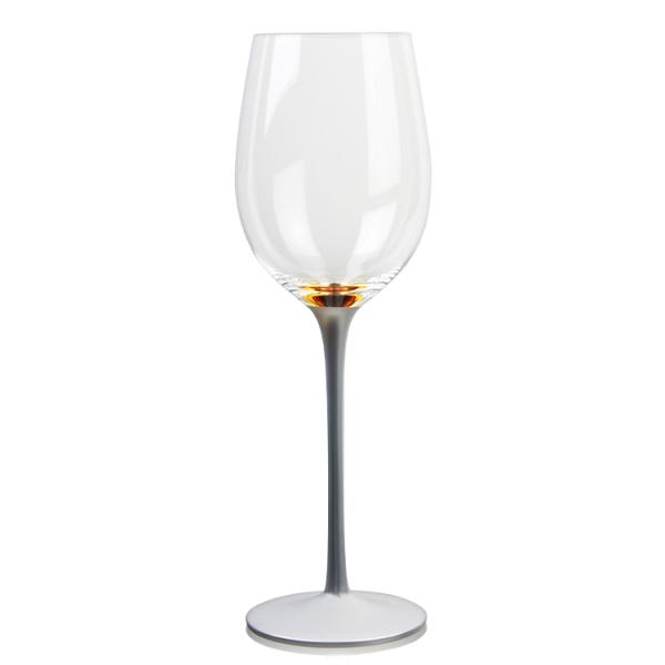 6pcs Festive Glass Christmas Champagne Flute Electronic Color Spray Wine Glass Set