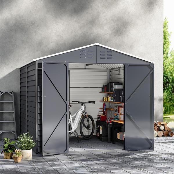 43kg AJUNION Metal Garden House Storage Building Shed Waterproof and Durable Solution