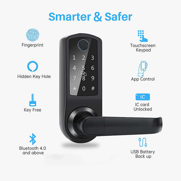 Входа замка ПРИЛОЖЕНИЯ пароля отпечатка пальцев сплав умного Keyless алюминиевый