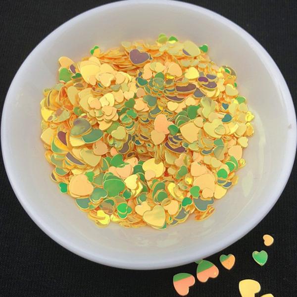 PVC Custom Heart Shape Nail Glitter Sequins Transparent Glitter for Other Holiday Supplies