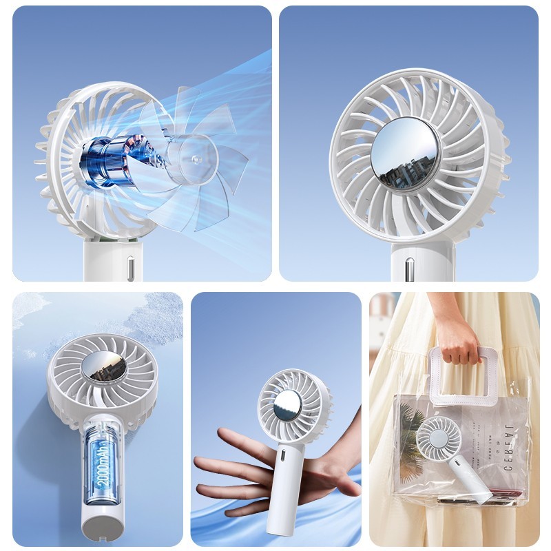 FUSMLI Macaron Color Mini Portable USB Charging Handheld Fan 5 Speeds Customizable Packaging Factory Price Wearable Fan
