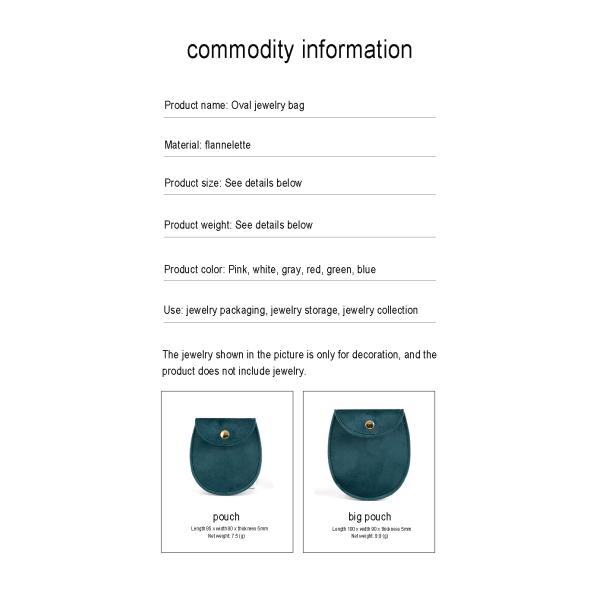 Вельветный кнопка овальный ювелирный кладовка сумки ожерелье сумка 80 * 85 мм