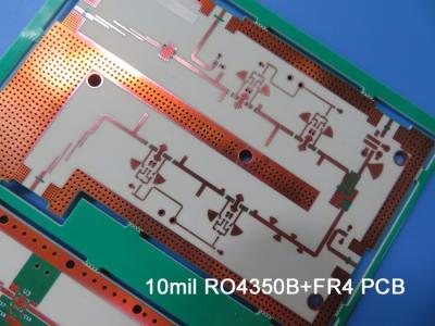 PWB híbrido 10mil RO4350B e FR4 PWB de 5 camadas com ouro da imersão para a antena de 2,4 gigahertz