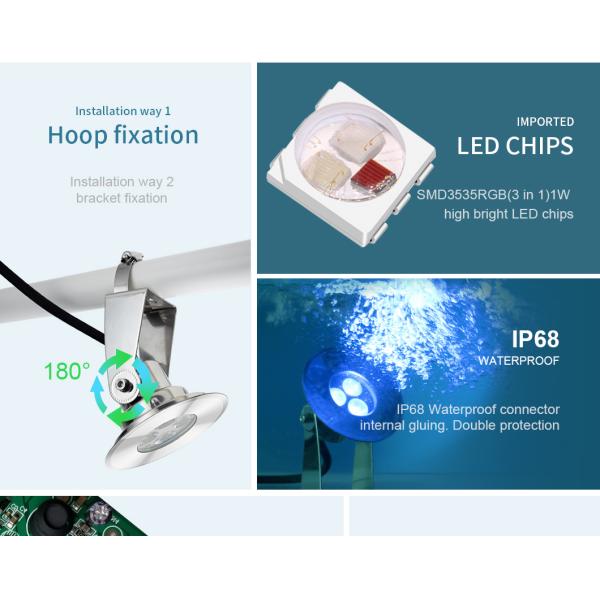 Низшее напряжение под водой привело утверждение Rohs Ce внешним управлением цвета светов 5W RGB пруда