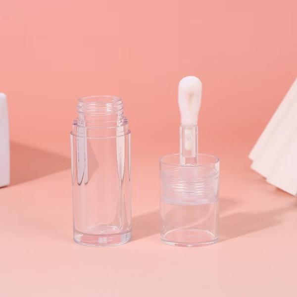 Plastic Transparente Gran Cabeza Cepillo de labios Glaseado tubo pequeño para resaltar líquido